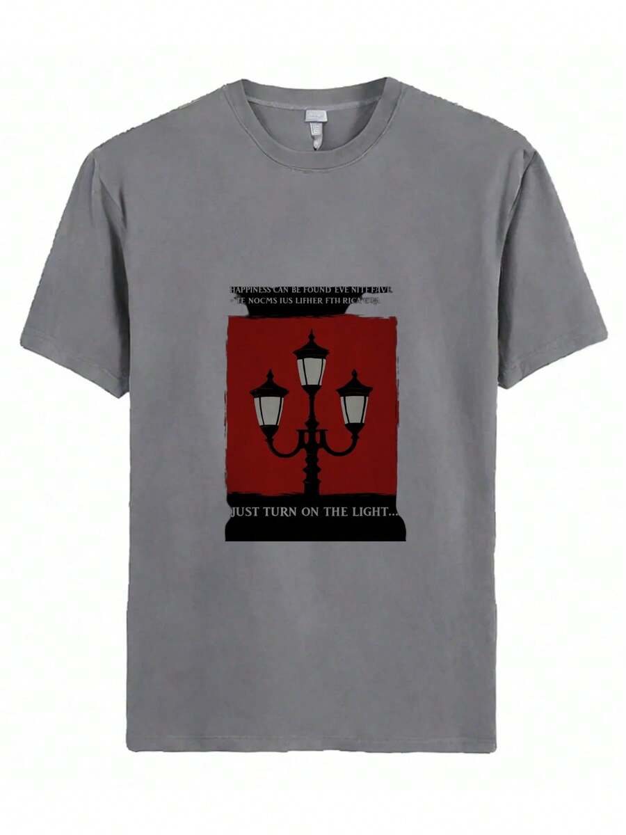2025- Black And White Abstract Cross With A Lightning Bolt Striking Through It, Creating A Striking Contrast - Grey - View 1