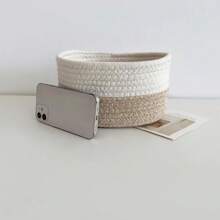 OYHOMO Tassel Decor Storage Basket Woven Rope Basket Home Decor Plants Basket Small Laundry Basket Blanket Basket For Organizing Toys, Clothes, Blanket, Snacks, Christmas Gift Basket Home Organization And Storage, Room Decor, Room Decor Bedroom, Bohemian Rope Plant Pot Basket, Natural Mix Rattan Garden Decor, Metal Frame Boho Baskets For Outdoor Coastal Vibes, Geometric Basket,For Back To School