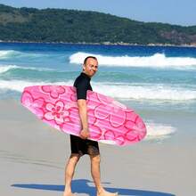 Inflatable Surfboard With Handles, Water Float Board, Inflatable Stand-Up Paddle Board, Swimming Floating Surf Mat, Learn To Surf, Water Fun, Adult Lightweight Party Board, Summer Ocean Party - A Great Mother's Day Gift - Dusty Pink - View 6