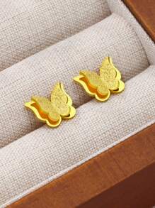 1Set/3Pcs Original Design Butterfly Earrings Bracelet Set Stainless Steel Lover Chain Earring Set For Women Jewelry Set Gift