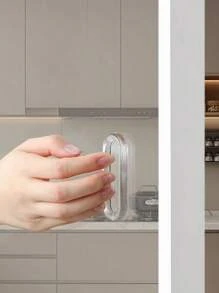 4/8pcs Transparent Baby Room Drawer Handles, Wardrobe Door Pulls, Adhesive-Free Sliding Door Grip Handles, Suitable For Drawers, Doors And Windows