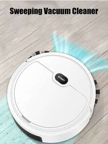 Aspiradora inalámbrica recargable por USB de color blanco, máquina de limpieza mini aspiradora para el hogar, polvo y limpieza, barrido y trapeado automático inteligente para pisos duros