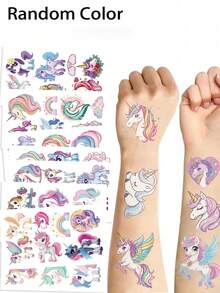 Naklejki tymczasowe z uroczymi dinozaurami dla chłopców i dziewcząt, wodoodporne, do malowania ciała, prostokątne, 2-5 dni, zabawne ramiona, naklejki z kreskówkową modą Y2K, naklejki na artykuły papiernicze, prezenty na Dzień Dziecka, prezenty wielkanocne, prezenty na powrót do szkoły