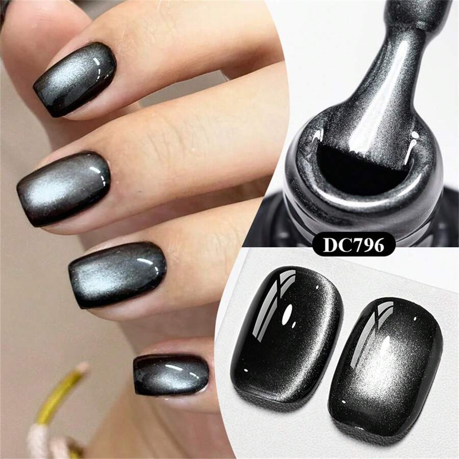 Mtssii 7ml Sparkling Glass Bead Cat Magnetic Gel Nail Polish Flash Black Spar Red Color Semi Permanent Soak Off UV Gel Varnish Summer Nails Supplies