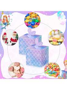 5/10/20 Stücke, Meerjungfrau Schwanz Geschenkbox, Meerjungfrau Themen Party Geburtstags Party Verpackungsbox, Hochzeit Dekoration Zubehör, Geschenkverpackungsbox