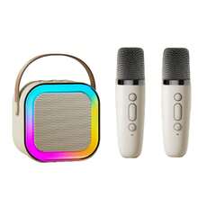 Altavoz Portátil Con Luces Led, Sonido Y Micrófono - Blanco - Ver 1