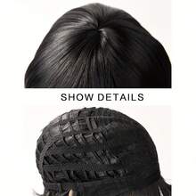EAVIN GARY Short Bob Wig With Bangs - 12 In Short Bob Black Wig With Bangs For Women - Natural Looking Soft Synthetic Hair Replacement Wigs Velma Kelly Halloween Costume Wigs - 自然色&黑色系 - 查看 3