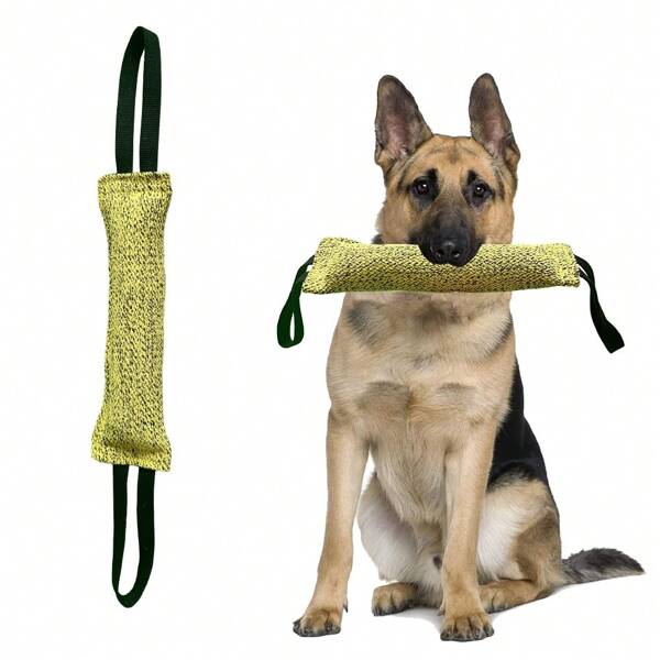 1pc - Durable Dog Training Supplies Chew Stick Chew Pulling Pet Toy Double Side Handle Professional Tear Resistant Chew Pulling