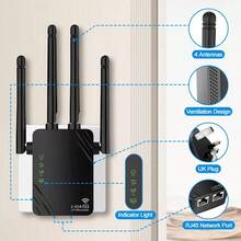 2025 WiFi Extender Signal Booster Dual Band WiFi Repeater 5GHz / 2.4GHz WiFi Amplifier For Home Work Gaming Live Stream, 2 Ethernet Ports WiFi Access 10000sf 60+ Devices Secure Easy Setup - White - View 5