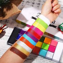 Set de pintura corporal UCANBE de 20 colores + polvo translúcido + 10 pinceles cosméticos, pintura facial para maquillaje teatral, maquillaje de carnaval, Halloween, cosplay