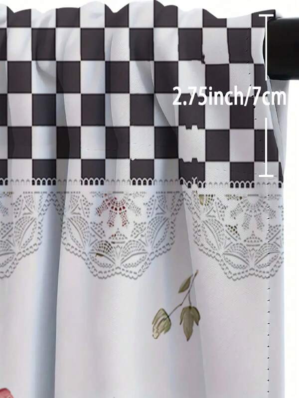 2pcs Boho Floral Multi-Color Cartoon Pattern Digital Printing Decorative Curtain For Home, Kitchen, All Season Use Curtains Home Decor Room Decor
