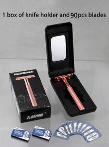 1pc Manual Strap Box Razor Metal Double-Sided Razor Manual Shaver Razor Holder ,Hair Products And Accessories For Barber Salon Beauty Travel Essentials
