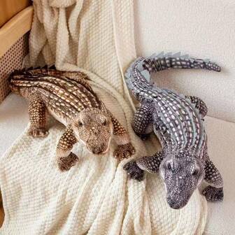 Keylingwd 1 pieza Muñeco de peluche simulación de cocodrilo, muñeco de peluche de cocodrilo para decoración del hogar, prop de fotografía, almohada con forma de cocodrilo como regalo para niños en cumpleaños o Navidad