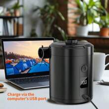 1pc Mini Portable Air Pump, Electric Air Compressor, Wireless Rechargeable Pump, Inflation/Deflation Pump Suitable For Inflatables, Air Mattress, Boats, Swimming Rings, 5200mAh