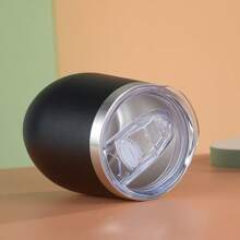 1pc 350ML 12oz Coffee Mug Thermal Cup Tumbler With Lid Stainless Steel Vacuum Insulated Double Wall Black Back To School
