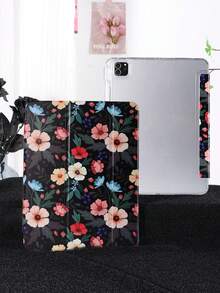 1 Ốp lưng máy tính bảng Acrylic trong suốt gấp ba, in họa tiết hoa, tích hợp khe cắm bút, vỏ sau bằng Acrylic trong suốt cao, chân đế gấp ba có thể điều chỉnh, chế độ ngủ/thức từ tính, tương thích với iPad Mini 6/Mini 7/Air 1/Air 2/9.7/10.2/10.5/Air 4/Air 5/10.9/Pro 11/Thế hệ thứ 10/Air 11-In.(M2)-2024/Pro 11-In.(M4)-2024/IPad Air 11 inch (M3) 2025/IPad (A16) 11 inch thế hệ thứ 11 năm 2025, Thiết kế thanh lịch/tối giản/phong cách nghệ thuật/dễ thương/sáng tạo/cá nhân dành cho nữ - Nhiều màu - Xem 1