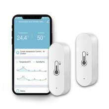 Neue WLAN Smart Temperatur-Feuchtigkeitssensor (NICHT kompatibel mit Tuya), Mini kabelloser Temperatur-Feuchtigkeitsmonitor mit App-Benachrichtigung, kostenloser Datenspeicher-Export, intelligenter Innenraum-Thermometer-Hygrometer kompatibel mit Alexa Assistant
