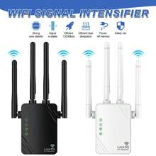 2025 WiFi Extender Signal Booster Dual Band WiFi Repeater 5GHz / 2.4GHz WiFi Amplifier For Home Work Gaming Live Stream, 2 Ethernet Ports WiFi Access 10000sf 60+ Devices Secure Easy Setup - White - View 2