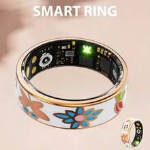 女士 2025 戒指，时尚健康监测戒指智能健身追踪器，带心率、血氧、300 米防水、远程摄像头、健康智能戒指 - 彩色 - 查看 11