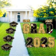 14PCS Customizable Garden Flags, Funny Graduation Flags, Outdoor Flags For Yard, Custom Posters For Graduation, Custom Flags, Customizable Flag For Graduation, Graduation Decorations 2025