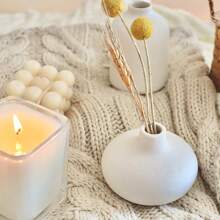 1pc/6pcs Set Nordic Minimalist White Ceramic Donut Flower Vase | Modern Bohemian Style Dried Flower Vase + Indoor Potted Plant | Wedding, Bookshelf, Home Decor, Centerpiece Decoration (White) Back To School Room Decor School Supplies Glass Vase