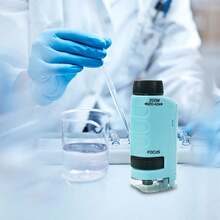 The Miniscope, Mini Portable Microscope, Miniscope Portable Microscope ,Handheld Pocket Microscope For Scientific Experiment - Blue - View 6