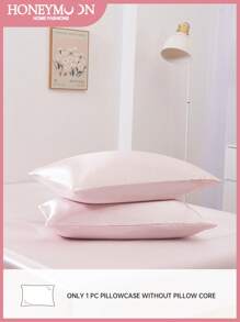 1pc Silky Satin Pillowcase, Silk Pillow Case For Hair And Skin, Luxurious And Silky Smooth, Ultra Soft And Breathable, No Filler, Machine Washable. For Home Bedding And School Bedding Dorm Essentials