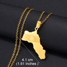 1 pièce Collier pendentif à gros charms de 5 cm, couleur argent/or, bijoux kurdes pour femmes et hommes