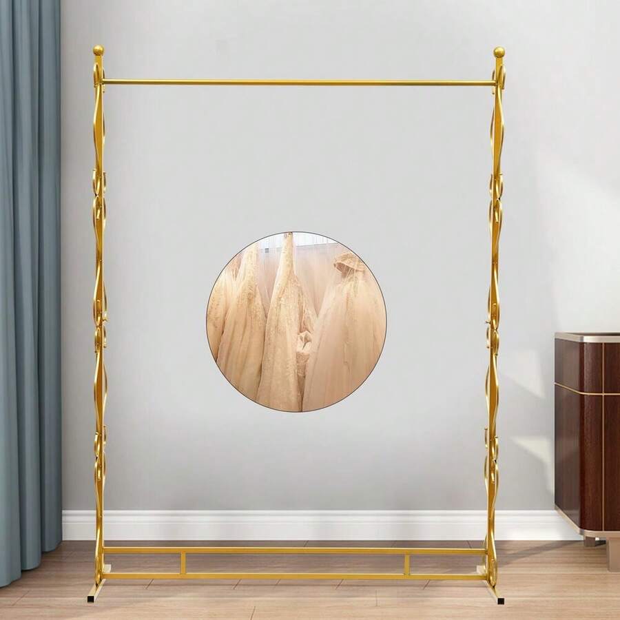 80.7" Retail Gold Clothes Racks For Boutique Wedding Dress Display Stand Rack - default - View 1