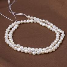 1 cuerda de perlas de agua dulce naturales sueltas, charms espaciadores para hacer collares, pulseras y accesorios de joyería para mujeres y hombres