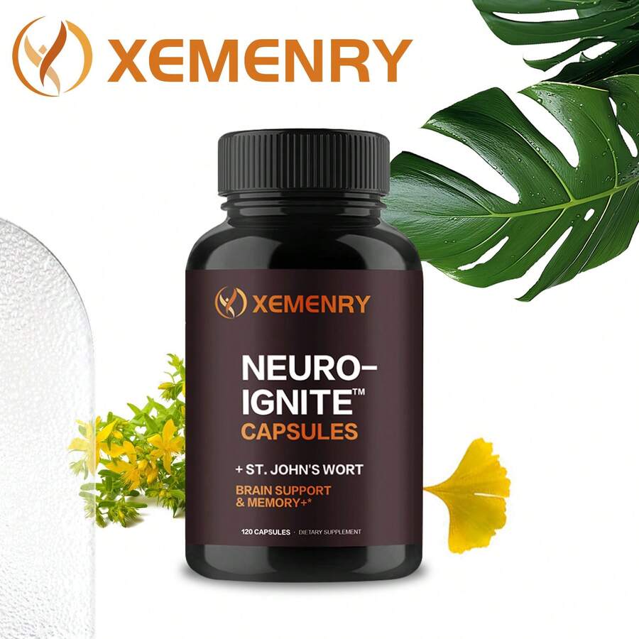 XEMENRY NEURO- IGNITE™ 640mg - Nootropic Brain, Enhances Memory - Bacopa Monniera - 120pcs - Một chai-Giai đoạn thử nghiệm - Xem 1