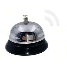 Sino De Balcão Campainha Metal Sineta Chamado Recepção Hotel - Sino De Balcão (NS-4530)+1 Pç - Visão 6