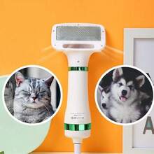 1pc Automatic Pet Grooming Dryer, 2-In-1 Portable Pet Dryer And Deshedding Brush, Suitable For Cats & Dogs - Smooth & Efficient Drying, Reduces Shedding & Matting (Different Plug Specifications) - Multicolor - View 8
