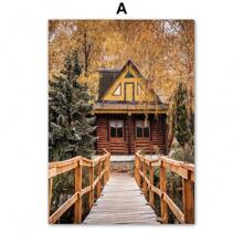 1pc Wall Arts Posters Optional Frame Animals Travel Modern Quotes Frameless Harvest Autumn Pumpkin Squirrel Fall Wall Art Canvas Painting Nordic Posters And Prints Wall Pictures For Living Room Decoration ,Wall Art With Frame