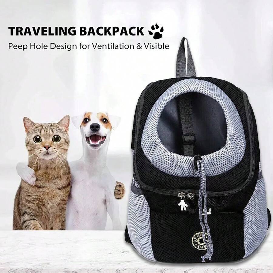 NetHong Pet Dog Carrier Puppy Keep Travel Mesh Backpack Front Travel Ourdoor Portable Shoulder Bag - Black - View 1