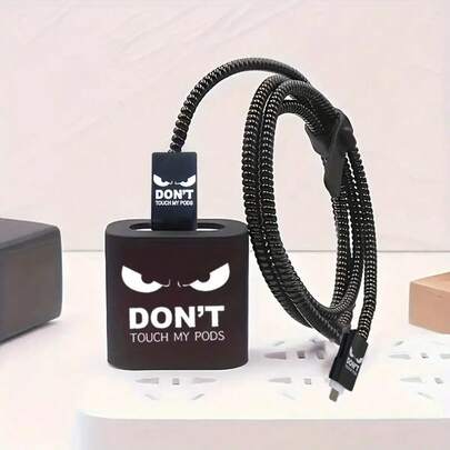 5 件套 Angry Apple 充电器保护套、数据线保护器、18-20W 绕线适配器防断礼物，适合送给男朋友/女朋友