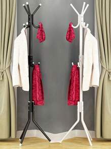 1pc Wrought Iron Garment Rack, Approx. 69 Inches Tall, Free-Standing Coat Rack, Sturdy, Fashionable, Movable, Easy Assembly, Suitable For Living Room, Entryway, Bedroom, Study, Office, Holiday Gift, Christmas Present