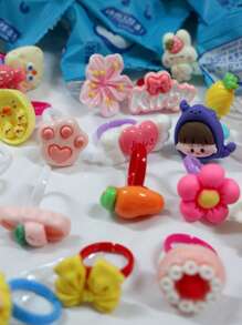 20/50pcs Cute Cartoon Design Blind Box Rings - Unique Surprise Gifts - Party Favors