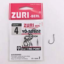 3 包 Zuri50922 鱼钩，适用于鲤鱼和梭子鱼，黑色圆形鱼钩 - 黑色 - 查看 2