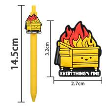 9 Flame Series Ballpoint Pens, Featuring A Variety Of Pen Body Colors, Are Highly Creative, Three-Dimensional And Cute. Cute Stationery, Perfect For Office Work And Study, Can Also Be Given As A Back-To-School Gift