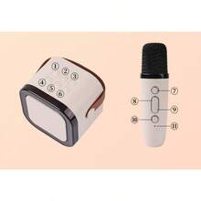 Altavoz Portátil Con Luces Led, Sonido Y Micrófono - Blanco - Ver 5