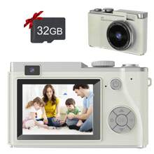 Kids Camera, Rechargeable Kids Camera Digital Camera, For 6-12 Years Old Girls Birthday Christmas Kids Toys Gifts Selfie Children Camera, 1080P HD Screen
