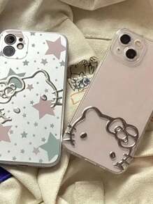 1 Pack 2pcs Hello Kitty 3D Cartoon PVC Sticker, Shiny Glossy, Self-Adhesive Front Car, Mobile Phone, Laptop - Single Use, Asymmetrical Shape Room Decor Home Decor Stickers Wall Decor Personalized Wall Stickers Funny Stickers Personalised Stickers Scrapbook Supplies Scrapbook