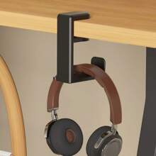 Rotatable Headphone Stand - Gaming Headset Holder, Adjustable Clip-On Music Headphone Hanger, Under Desk Earphone Hook With 360-Degree Rotation And Cable Clips, For Gaming Headset Storage And Organization