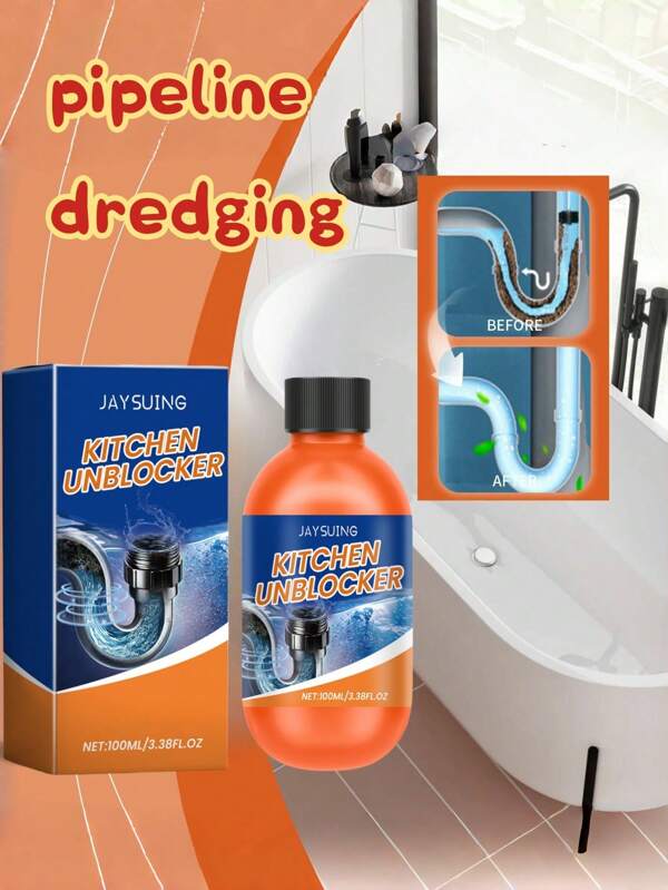 Limpiador de desagües - Removedor de obstrucciones de fregadero, desagüe, cocina y baño. Previene efectivamente el bloqueo de tuberías y mantiene un drenaje a largo plazo. Fórmula neutral, limpieza suave, protege tuberías y sistema de drenaje. Acción rápida, resuelve atascos difíciles en minutos. Mejora la eficiencia de drenaje y mantiene el sistema de plomería del hogar funcionando sin problemas.
