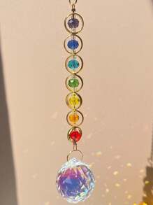 1pc Crystal Prism Suncatcher For Home Decoration, Moving & Meditation, Rainbow Maker (Rainbow & Fantasy)