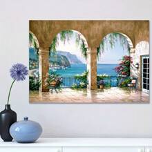 1pc 3D Natural Lake Scenery Fake Window Wall Sticker, Snowy Mountain Lake And Stream Outdoor View Wall Decal For Living Room, Bedroom, Dining Room, Removable And Reusable Wall Art, 29.53 Inch * 19.69 Inch Room Decor Home Decor Stickers Wall Decor Wall Stickers