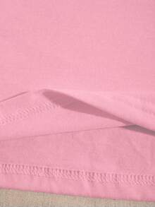 Women'S Western Cowboy Graphic Tee, Casual Crew Neck Short Sleeve T-Shirt, Summer Knit Polyester Top With Cartoon Print, 95% Polyester 5% Elastane, 180g/M² - Regular Length - Pink - View 6