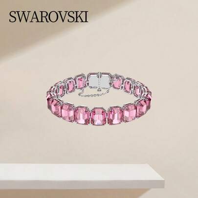Swarovski Bracciale tennis Swarovski Matrix taglio ottagonale rosa 5610363
