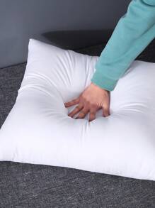 1pc White Pillow Insert, Soft & Fluffy Throw Pillow Filler For Sofa, Bed, Bedroom, Travel Home Decor